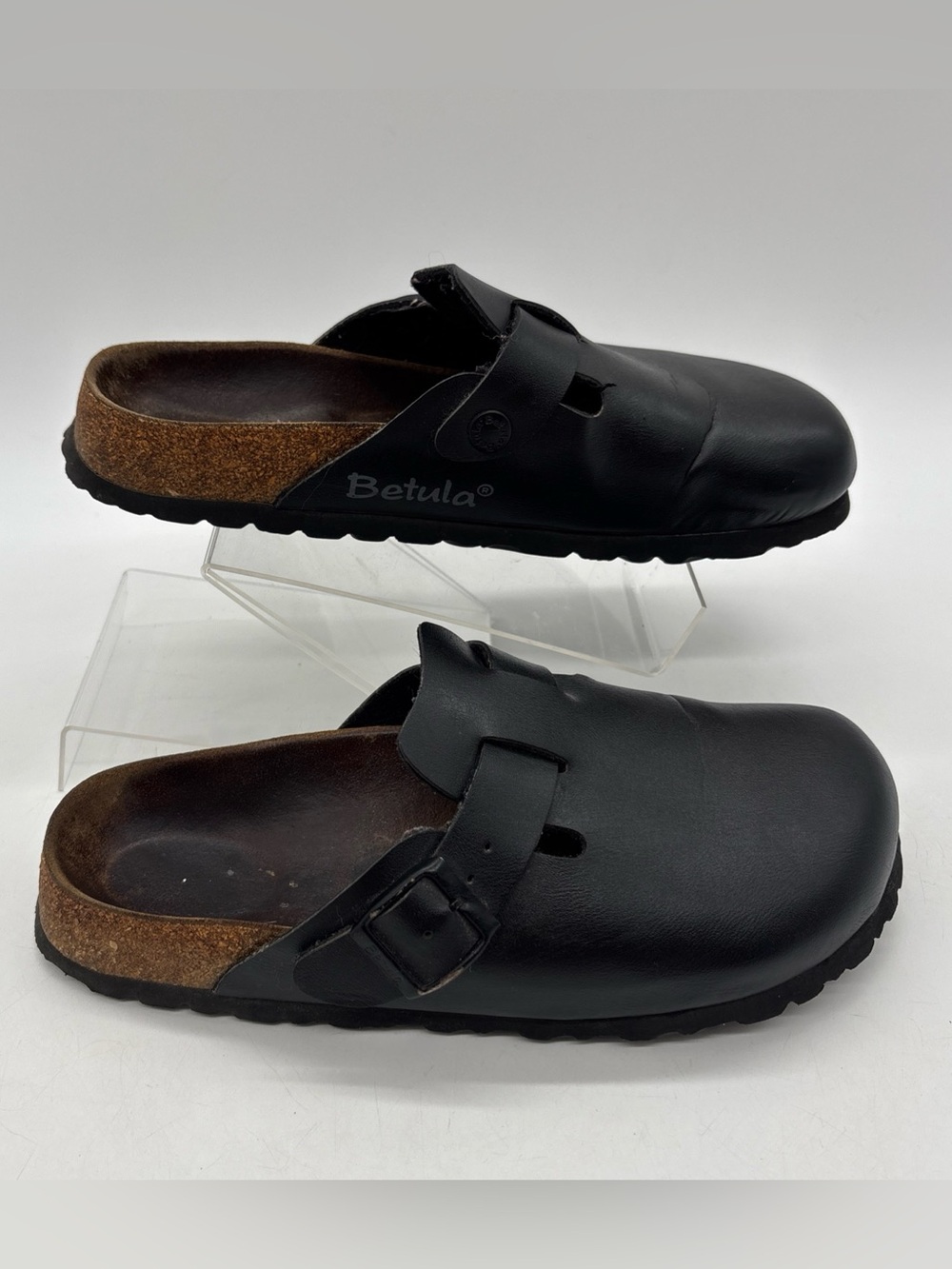 Betula by Birkenstock Boston Clogs Women's Size 7 US 38 EU Brown Leather Sandals